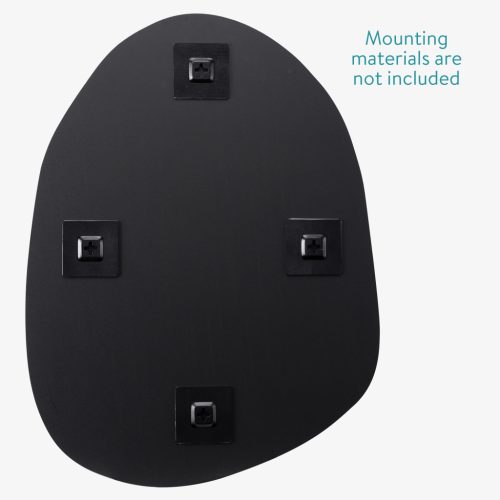 Oglinda decorativa ondulata ovala Navaris, fara rama, 75x55 cm, argintiu, sticla/metal