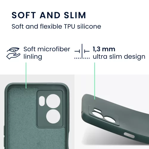 Kwmobile pouzdro pro OPPO A77, silikonové, zelené, 59245.169