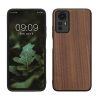 Pouzdro Kwmobile pro Xiaomi Redmi Note 12S, hnědé, dřevo/silikon, 60697.18