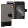 Pouzdro Kwmobile pro Xiaomi Redmi Note 12 Pro 5G, šedé/černé, textilní/silikonové, 60736.22