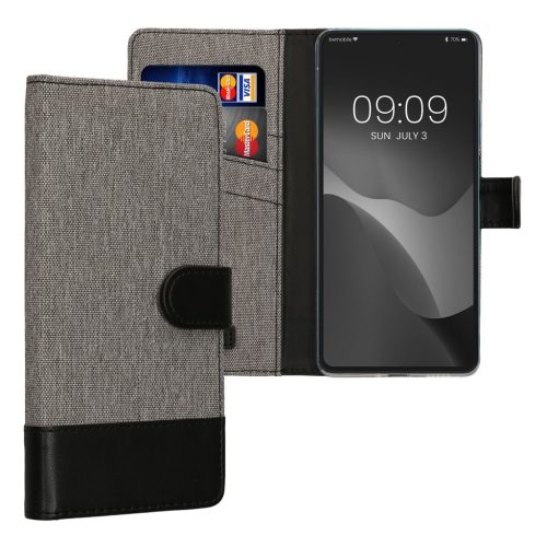 Pouzdro Kwmobile pro Xiaomi Redmi Note 12 Pro 5G, šedé/černé, textilní/silikonové, 60736.22