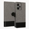 Pouzdro Kwmobile pro Xiaomi Redmi Note 12 Pro 5G, šedé/černé, textilní/silikonové, 60736.22
