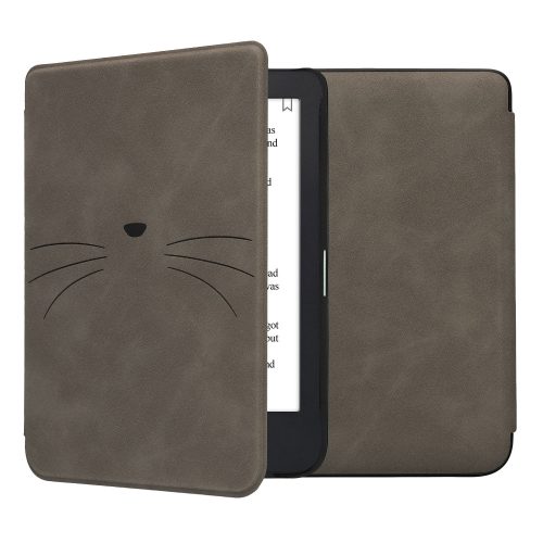 Kryt kwmobile pro Kobo Clara 2E, Ekologická kůže, Šedá, 60229.05