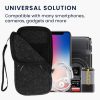 Kryt Kwmobile Universal XL – 6,8", textilie, šedo/bílá, 49866.4.13