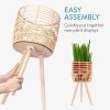Set 2 Suporturi pentru ghivece Rattan Navaris, dimensiuni variate, interior/exterior, 60955.01