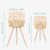 Set 2 Suporturi pentru ghivece Rattan Navaris, dimensiuni variate, interior/exterior, 60955.01
