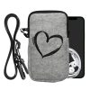 Kwmobile Universal Cover L - 6,5", textilie, šedo/černá, 58702.3.03