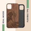 kwmobile pouzdro pro Apple iPhone 11, dřevo, hnědé, 49799.17