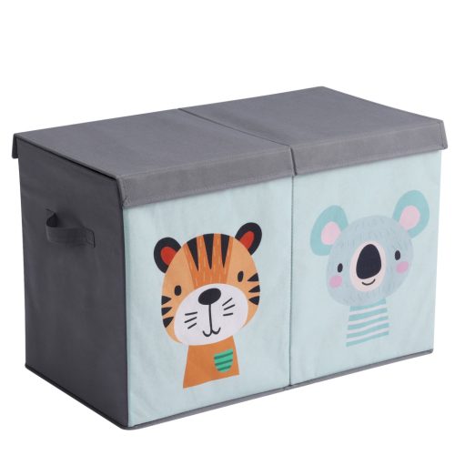 Cutie mare depozitare jucarii Navaris, cu capac, separator, 62.2x33x40.6 cm, multicolor, plastic