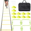 Set Navaris scara agilitate cu jaloane, 12 trepte, 6 m, conuri, geanta inclusa, 61118.06