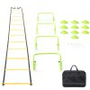 Set Navaris scara agilitate cu jaloane, 12 trepte, 6 m, conuri, geanta inclusa, 61118.06