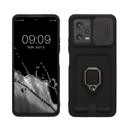 Pouzdro Kwmobile pro Xiaomi Redmi Note 12 5G/Poco X5, černé, silikonové, 61182.01