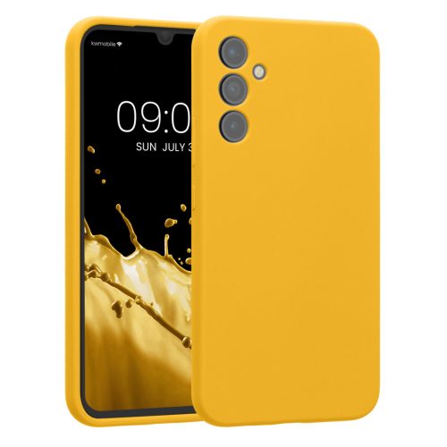Pouzdro Kwmobile pro Samsung Galaxy A34 5G, žluté, silikonové, 60807.165