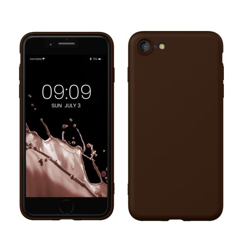 Pouzdro Kwmobile pro Apple iPhone SE (2022)/iPhone SE (2020)/iPhone 8, hnědé, silikonové, 49979.247