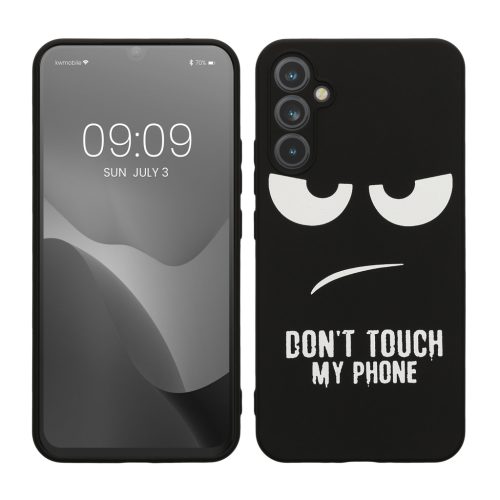 Pouzdro Kwmobile pro Samsung Galaxy A34 5G, černé/bílé, silikonové, 61245.01