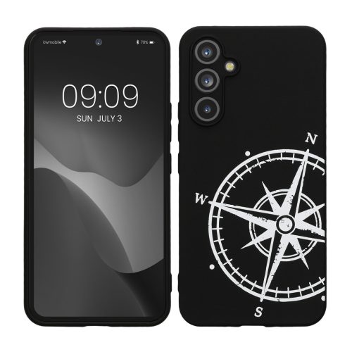 Pouzdro Kwmobile pro Samsung Galaxy A54 5G, černé/bílé, silikonové, 61246.03