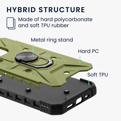 Pouzdro Kwmobile pro Samsung Galaxy S23, zelené, polykarbonátové, 61249.17