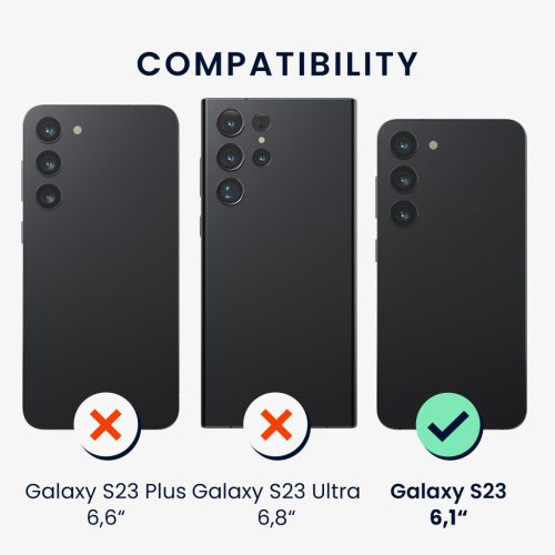 Pouzdro Kwmobile pro Samsung Galaxy S23, zelené, polykarbonátové, 61249.17