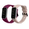 Sada 2 kwmobile řemínků pro Huawei Band 4, silikon, vínová/růžová, 59802.05