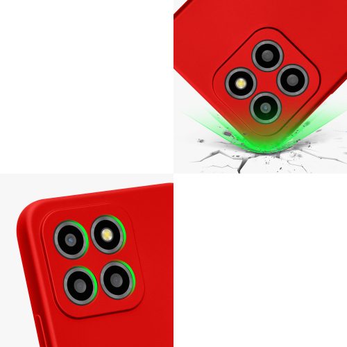 Pouzdro Kwmobile pro Honor X8 5G/X6/70 Lite, červené, silikonové, 59880.36