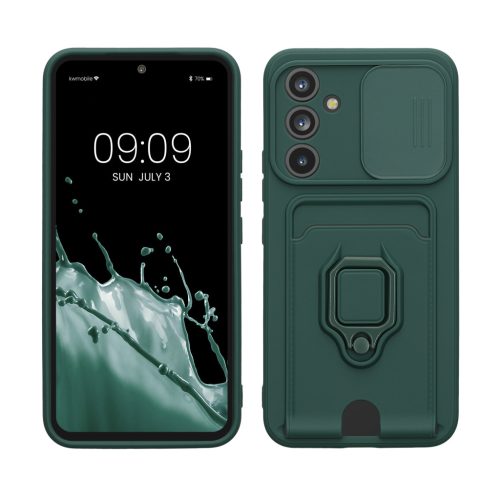 Pouzdro Kwmobile pro Samsung Galaxy A54 5G, tmavě zelené, silikonové, 61339.169