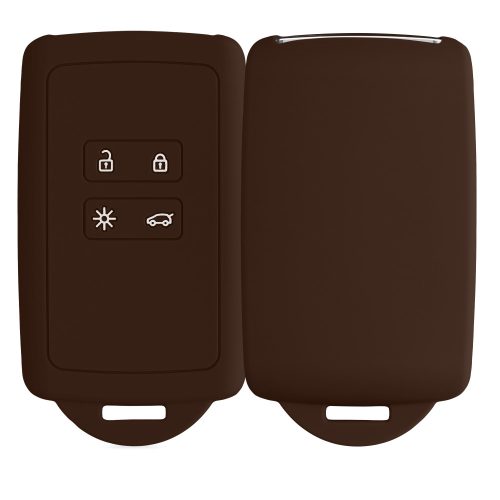 Pouzdro na klíče od auta Kwmobile pro Renault/Dacia 4 tlačítka, Keyless Go, černé, silikonové, 48035.247