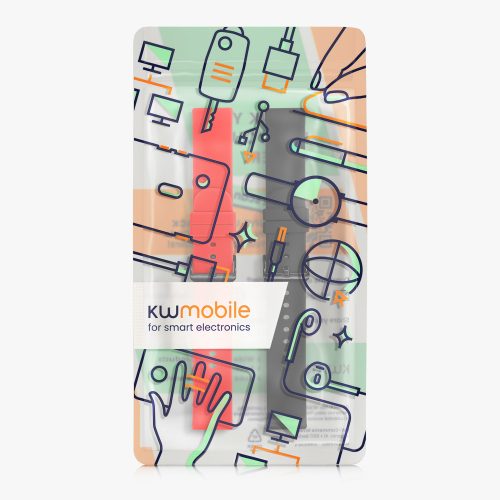Sada 2 kwmobile řemínků pro IOWODO R5/R3 Pro, silikon, černá/červená, 58169.03