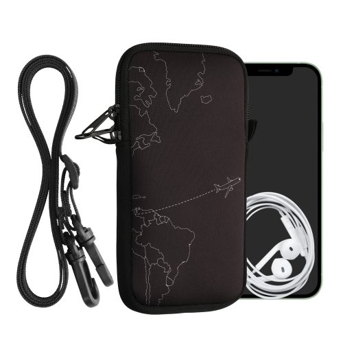 Univerzální pouzdro Kwmobile pro XXL telefon, 7 palců, černo/bílé, neopren, 58701.5.06