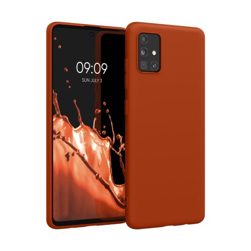 Pouzdro Kwmobile pro Samsung Galaxy A51, hnědé, silikonové, 51196.249