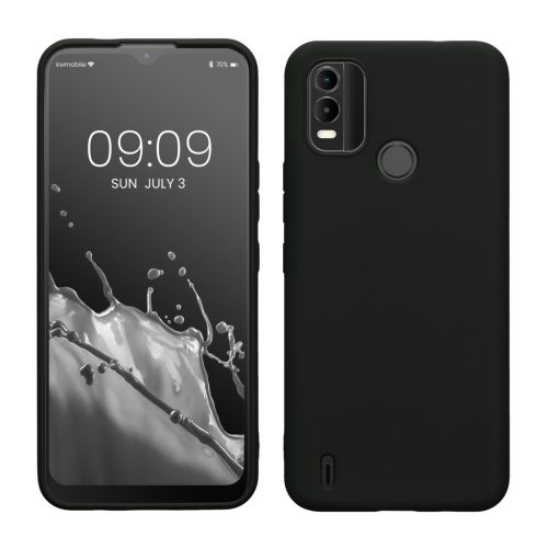 Pouzdro Kwmobile pro Nokia C21 Plus, černé, silikonové, 61460.01