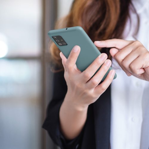 Pouzdro Kwmobile pro Samsung Galaxy A51, zelené, silikonové, 51196.206