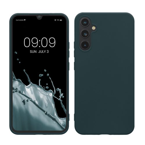 Pouzdro Kwmobile pro Samsung Galaxy A34 5G, tmavě zelené, silikonové, 60809.202