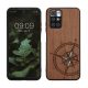 Kryt Kwmobile pro Xiaomi Redmi 10, hnědý/černý, dřevo/silikon, 56794.03