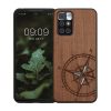 Kryt Kwmobile pro Xiaomi Redmi 10, hnědý/černý, dřevo/silikon, 56794.03