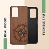 Kryt Kwmobile pro Xiaomi Redmi 10, hnědý/černý, dřevo/silikon, 56794.03