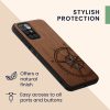 Kryt Kwmobile pro Xiaomi Redmi 10, hnědý/černý, dřevo/silikon, 56794.03