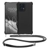 Pouzdro Kwmobile se šňůrkou pro Motorola Edge 40 Pro/Edge Plus (2023), černé, silikonové, 61504.01