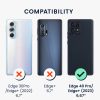 Pouzdro Kwmobile se šňůrkou pro Motorola Edge 40 Pro/Edge Plus (2023), černé, silikonové, 61504.01