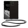 Pouzdro Kwmobile se šňůrkou pro Motorola ThinkPhone, černé, silikonové, 61498.01