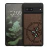 Pouzdro Kwmobile pro Google Pixel 7, hnědé, dřevo/silikon, 60757.04