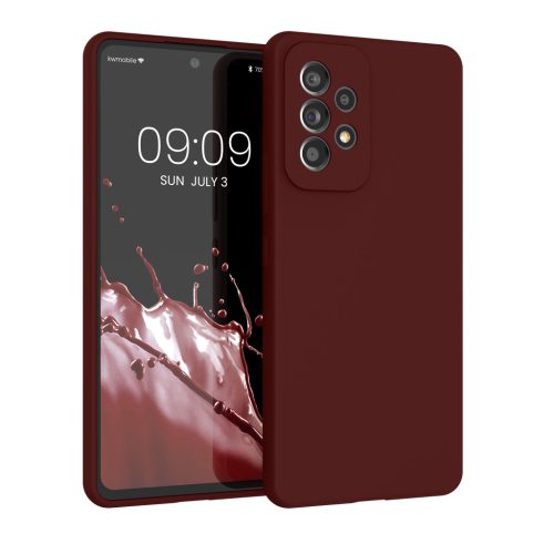 Pouzdro Kwmobile pro Samsung Galaxy A53 5G, tmavě červené, silikonové, 57835.19