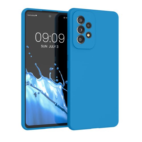 Pouzdro Kwmobile pro Samsung Galaxy A53 5G, modré, silikonové, 57835.104