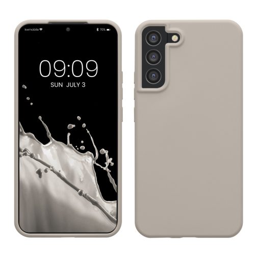 Pouzdro Kwmobile pro Samsung Galaxy S22 Plus, světle šedé, silikonové, 56761.96