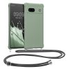 Pouzdro Kwmobile se šňůrkou na krk pro Google Pixel 7a, světle zelené, silikonové, 61600.172
