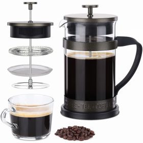   Presa franceza Navaris din sticla borosilicata, 1000ml, infuzor cafea ceai, 46547.03