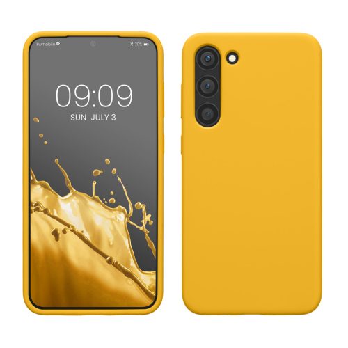 Pouzdro Kwmobile pro Samsung Galaxy S23 Plus, žluté, silikonové, 60274.165