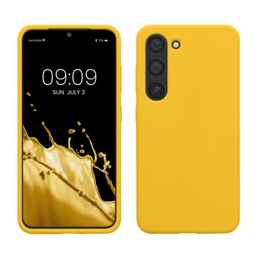 Pouzdro Kwmobile pro Samsung Galaxy S23, žluté, silikonové, 60273.165