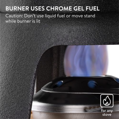 Set fondue Navaris, 6 persoane, oala fonta 2QT, splash guard, pentru aragaz sau BBQ, maro, otel/lemn