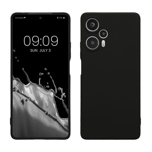 Pouzdro Kwmobile pro Xiaomi Poco F5, černé, silikonové, 61638.01