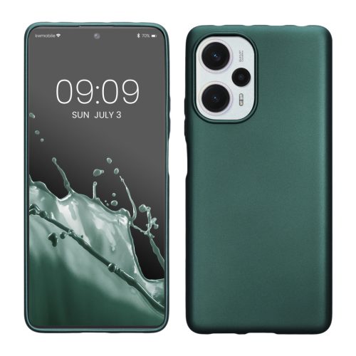 Pouzdro Kwmobile pro Xiaomi Poco F5, zelené, silikonové, 61637.14